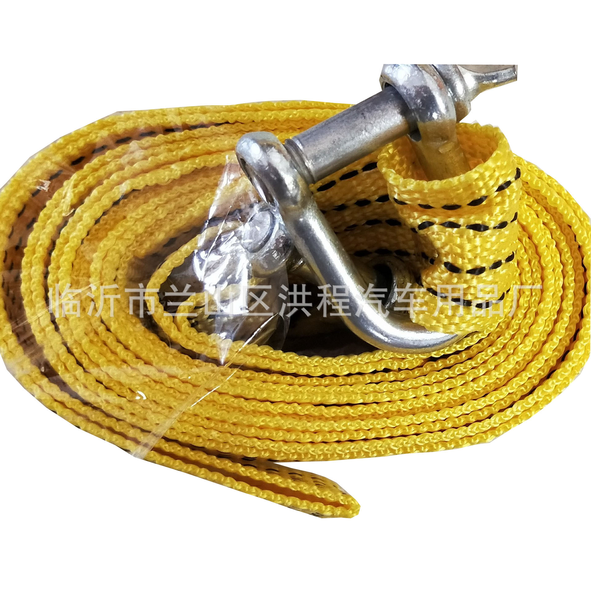 in stock direct supply car 3 meters 3 tons tow rope off-road vehicle tow belt car supplies OPP grapple U hook tow rope
