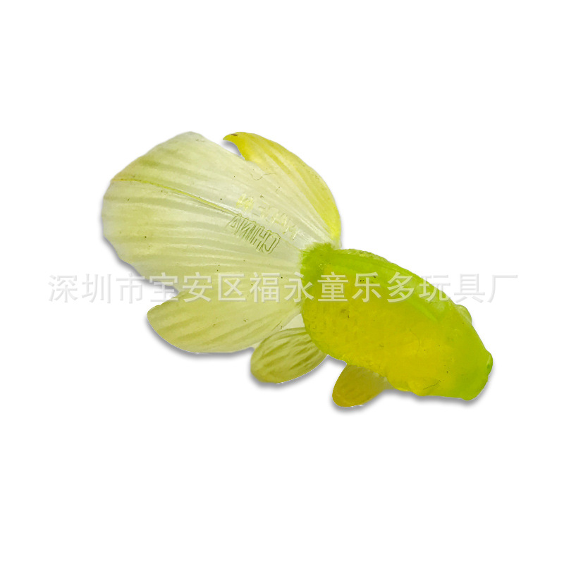 Wholesale Mini Mixed Model Mixed Color Transparent Artificial Small Goldfish Software Kidsren Gashapon Small Toys