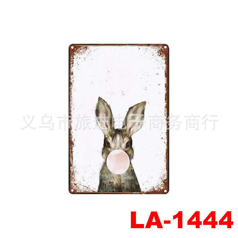 Cat Monkey pet shop tin painting wholesale retro decoration Bar Club Restaurant cross-border supply