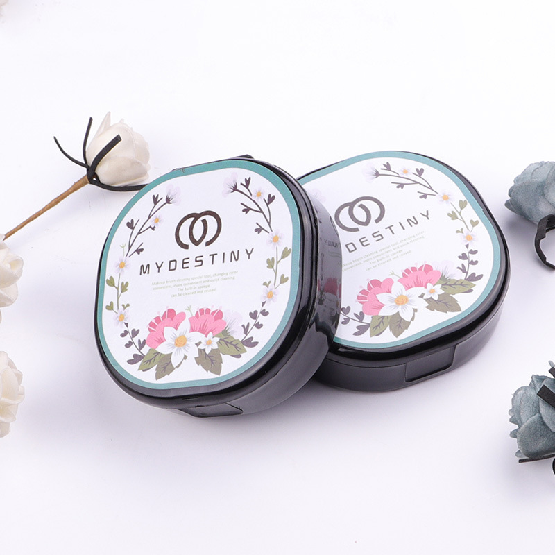 Cangzhou Makeup Brush Cleaning Sponge Tool Cleaning Box for Makeup Color Change, Cleaning Residual Powder, Dry Cleaning Box for Convenient Color Change