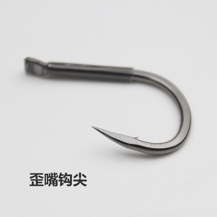 Large object hook green fish hook with sleeve titanium alloy Ishni thick large fish hook bulk giant crooked mouth Sturgeon grass fish hook