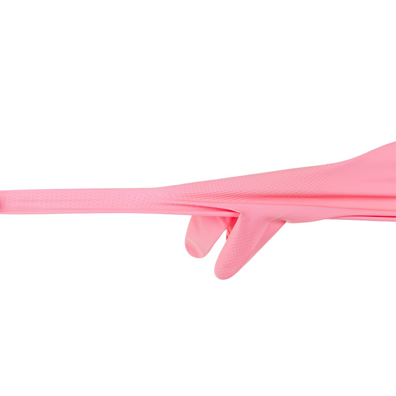 Pink household cleaning household laundry dishwashing rubber kitchen dishwashing waterproof latex gloves custom processing
