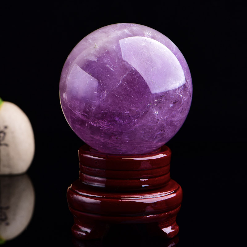 Feng Chengxiang Wholesale Natural Amethyst Ball Ornaments Amethyst Ball Home Living Room Crystal Crafts Raw Stone Polished
