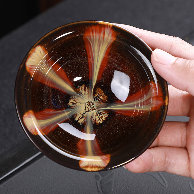 Ceramic Kiln Change Single Cup Built Cup Tianmu Glaze Cup Tea Cup Master Cup Tea Bowl Large Hat Personal Tasting Cup