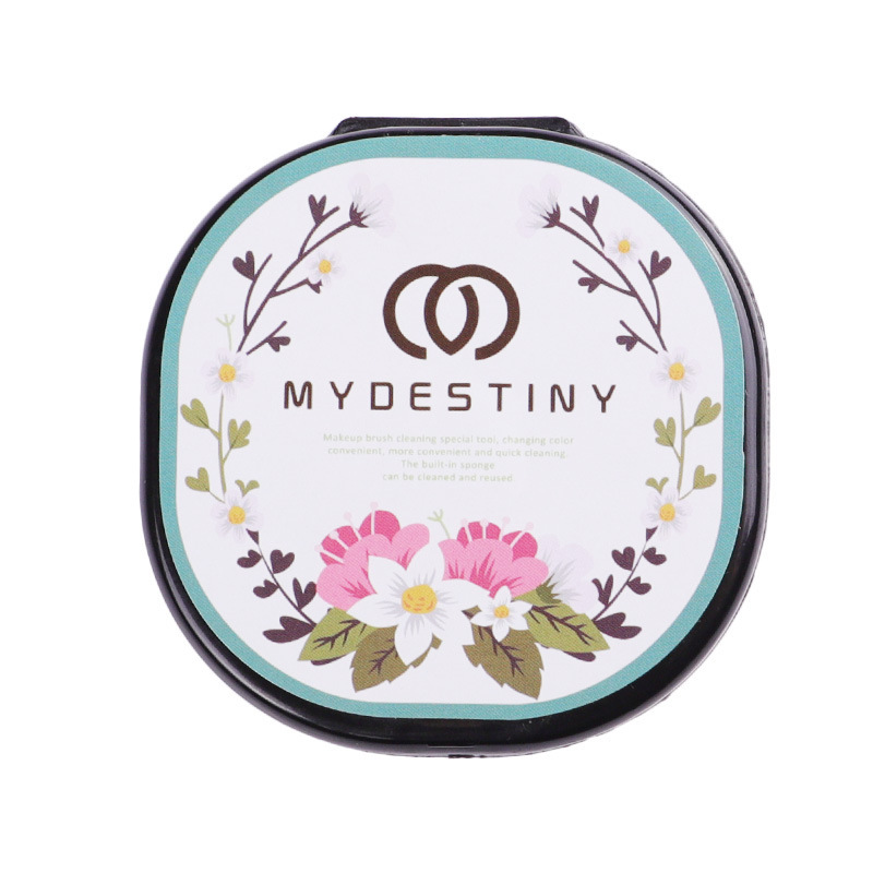 Cangzhou Makeup Brush Cleaning Sponge Tool Cleaning Box for Makeup Color Change, Cleaning Residual Powder, Dry Cleaning Box for Convenient Color Change