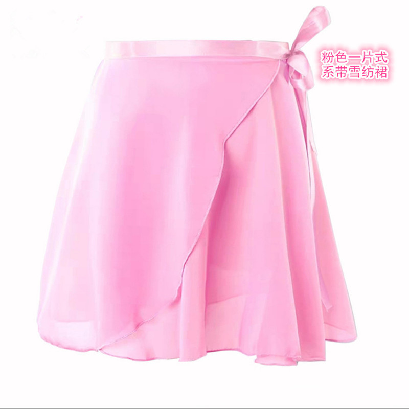 Children's Dance Costume Summer Lace-up Chiffon Apron One-piece Skirt Adult Women's Practice Clothes Ballet Half-length Vallen Skirt