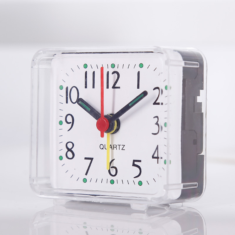 Simple Alarm Clock for Primary School Students, Square Mini Small Desk Clock, Children's Bedroom Bedside Clock Manufacturer Wholesale