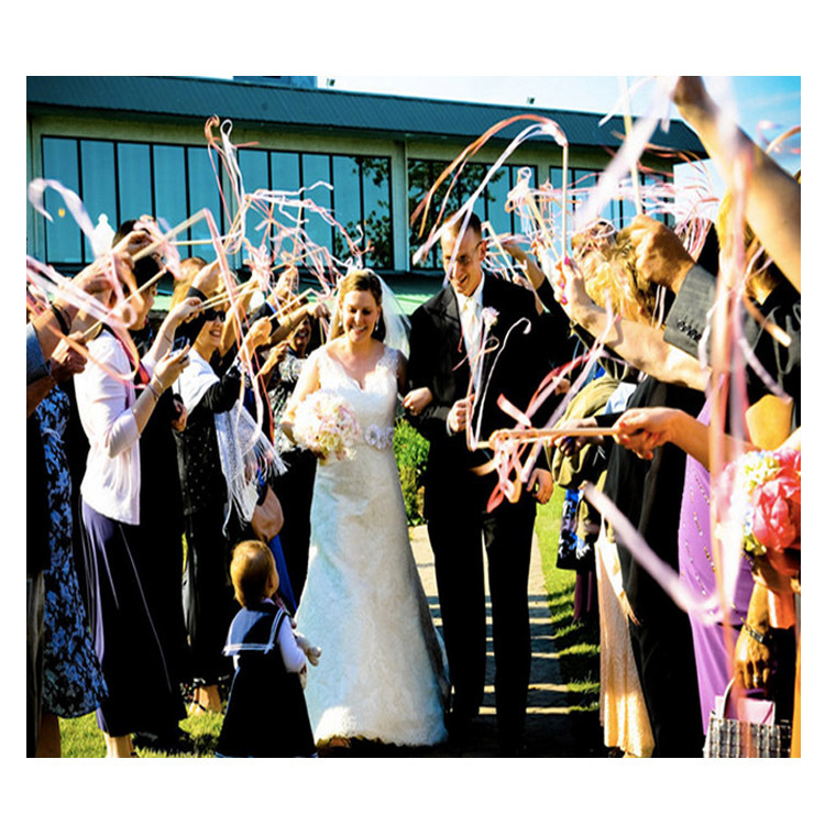 European and American wedding color ribbon fairy wand magic wand ribbon flower decoration party supplies Factory Direct 2