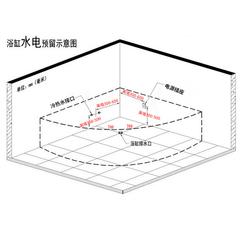 Acrylic Bathtub Household Double Triangle Bathtub Fan-shaped Adult Constant Temperature Bubble Colorful Light Massage Bathtub 806