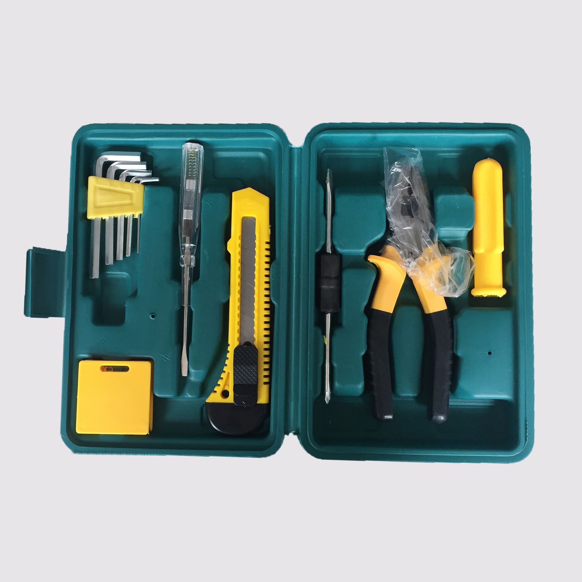 Practical car household toolbox set 8-piece 9-piece 12-piece 16-piece vice wrench screwdriver combination