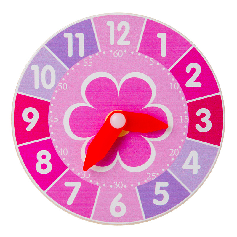 Wooden alarm clock clock cognitive toy kindergarten busyboard busy board accessories educational children 3-4-6 years old