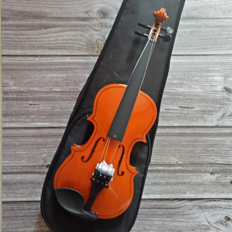Factory wholesale all-wood practice violin distribution violin box Rosin microphone (1/8~4/4 optional)