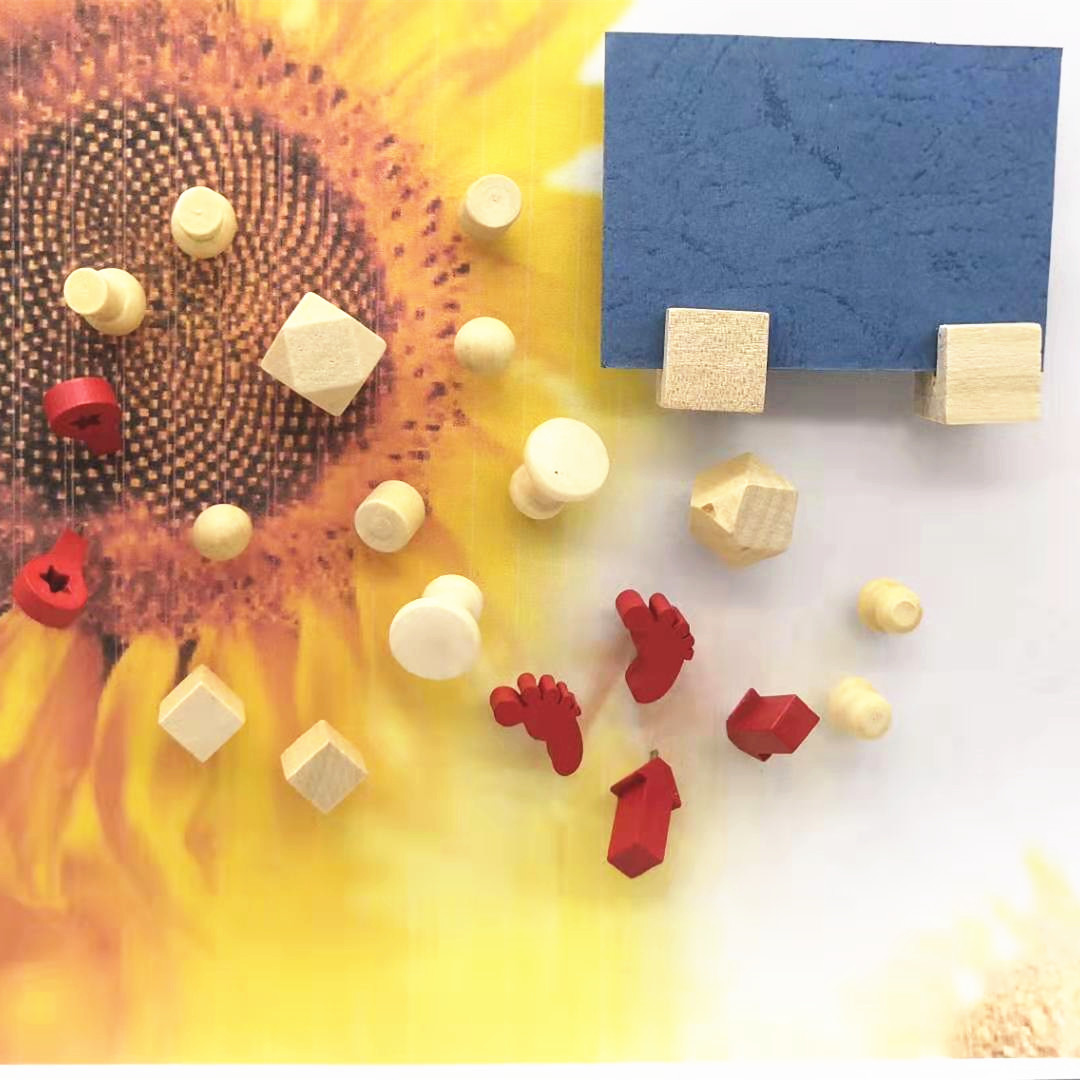 Factory Direct Sales Log Thumbtacks Wooden Round Ball Square Nails Office Hanging Fixed Wood I-Shaped Nails Cylindrical Straw Hat Nails