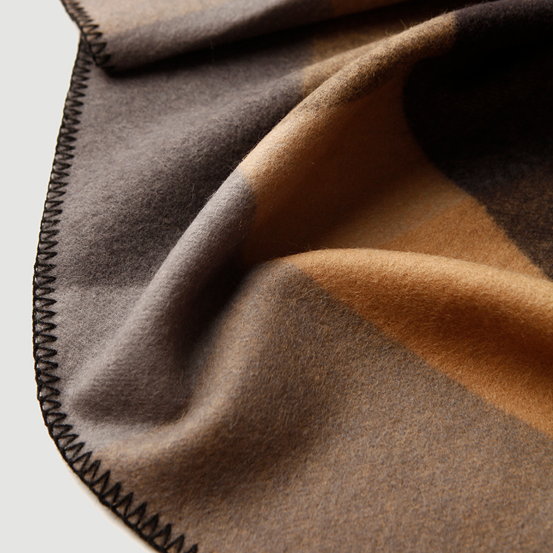 Striped Plaid Wool Blanket Home Blanket Travel Blanket Sofa Blanket Hotel Warm Thickened Shawl Inner Mongolia