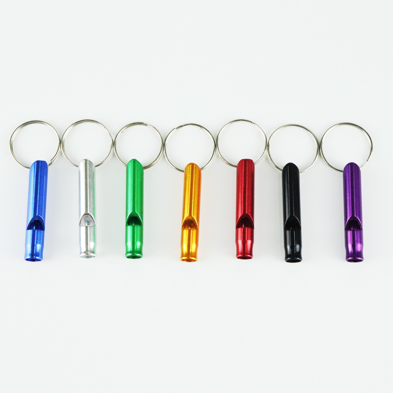Wholesale fire aluminum alloy whistle trumpet whistle metal whistle aluminum alloy survival training whistle factory
