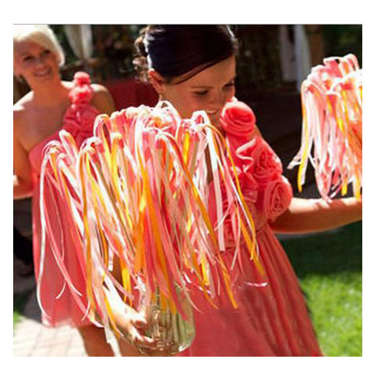 European and American wedding color ribbon fairy wand magic wand ribbon flower decoration party supplies Factory Direct 2