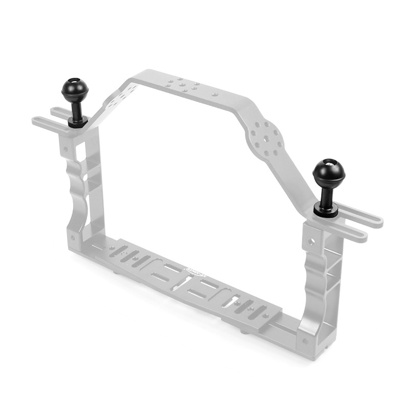Diving photography ball head base adjustable elastic anti-reverse ball head 1/4 screw fill light bracket Universal