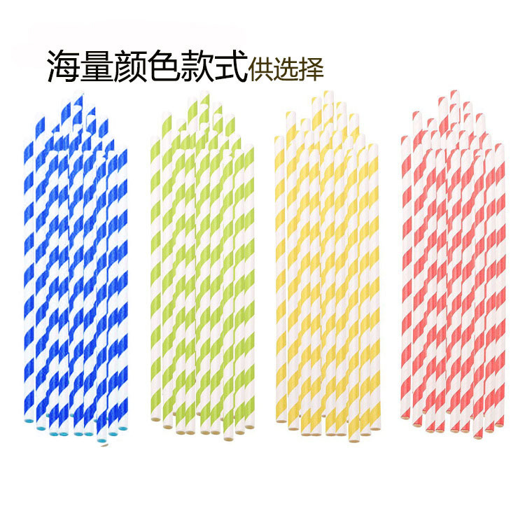 Бесплатная доставка одноразовые бумажные трубочки черно-белые полосы 6мм в наличии экологически чистые разлагаемые трубочки