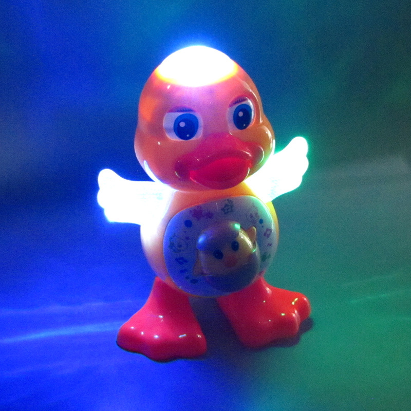 Shake the same paragraph can sing and dance swing cartoon duckling electric light music stall selling wholesale toys