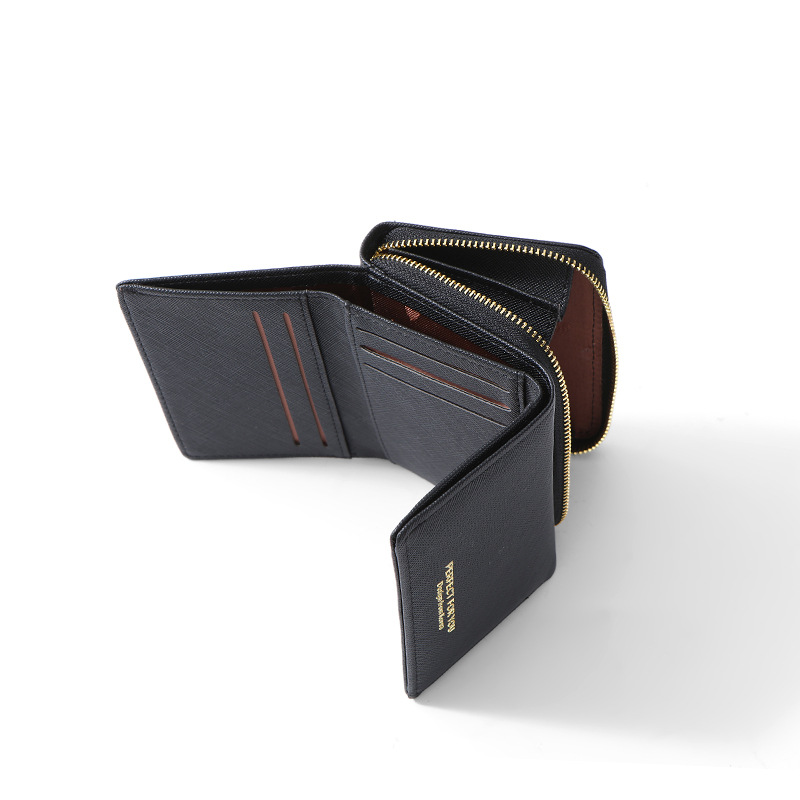 Cross-Border Fashion Wallet Women's Short Cross-Pattern Wallet High-End Coin Purse Large-Capacity Card Holder Women's Wallet