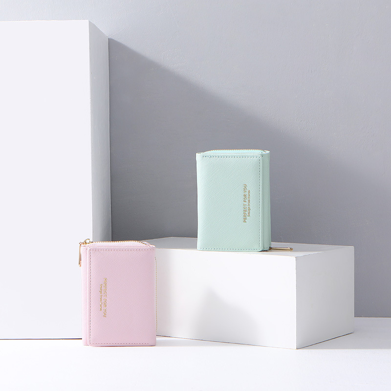 Cross-Border Fashion Wallet Women's Short Cross-Pattern Wallet High-End Coin Purse Large-Capacity Card Holder Women's Wallet