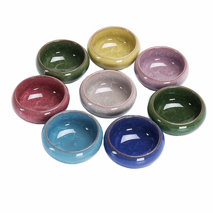 Amoy Porcelain Eight Ice Cracked Kung Fu Tea Set Gift Set Household Simple 7-Color Ice Cracked Glaze Open Glaze Tea Set Tea Cup