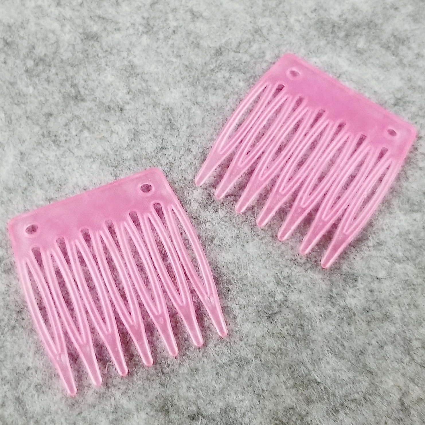 7 teeth double hole small plastic comb comb 3*3.5cm children's jewelry wedding wig accessories environmental protection