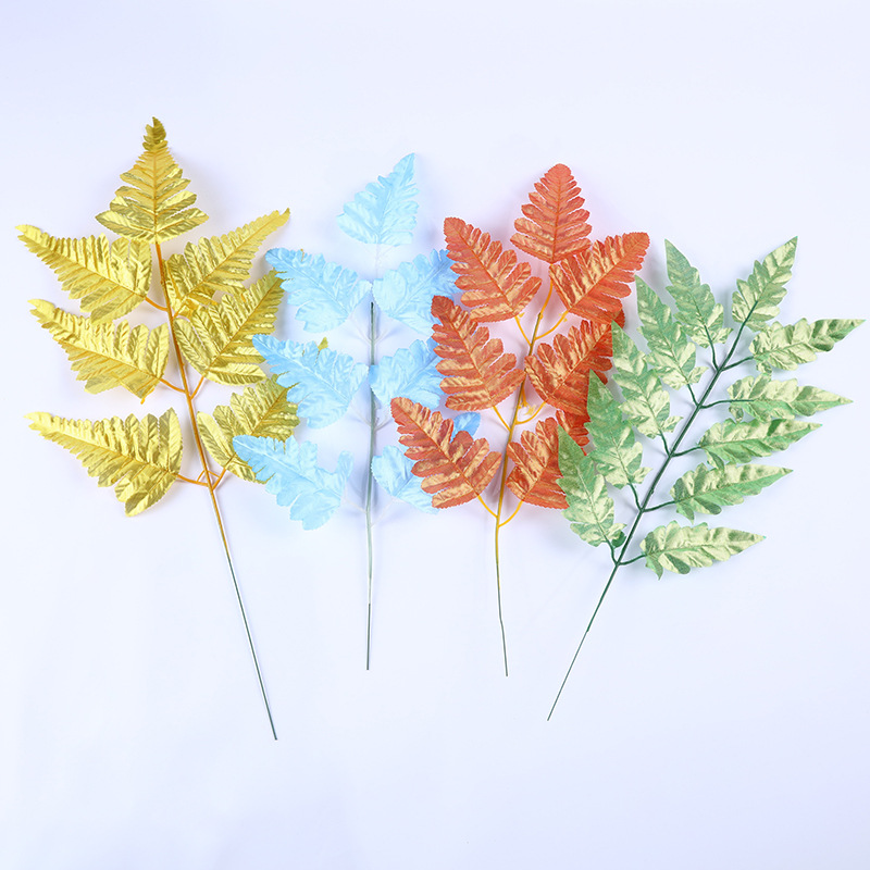 Simulated Persian Leaves, Artificial 7-Pronged Persian Leaves, Green Plant Flower Arrangement Accessories, Simulated Leaves, Simulated Flower Wedding Decoration