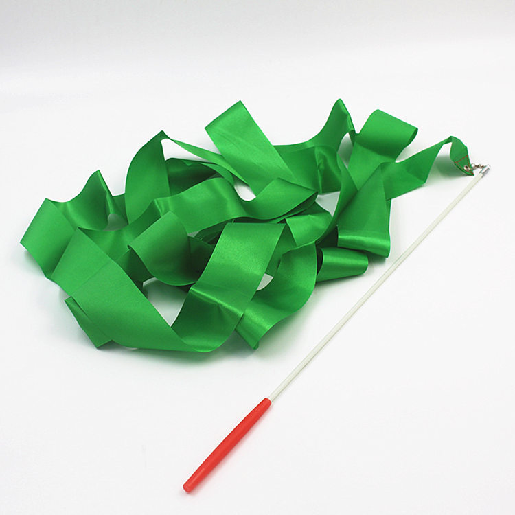 Rhythmic Gymnastics 4m Ribbon Dance Props Street Stall Streamer Handheld Dragon Dance Ribbon Christmas Thin Ribbon Ribbon