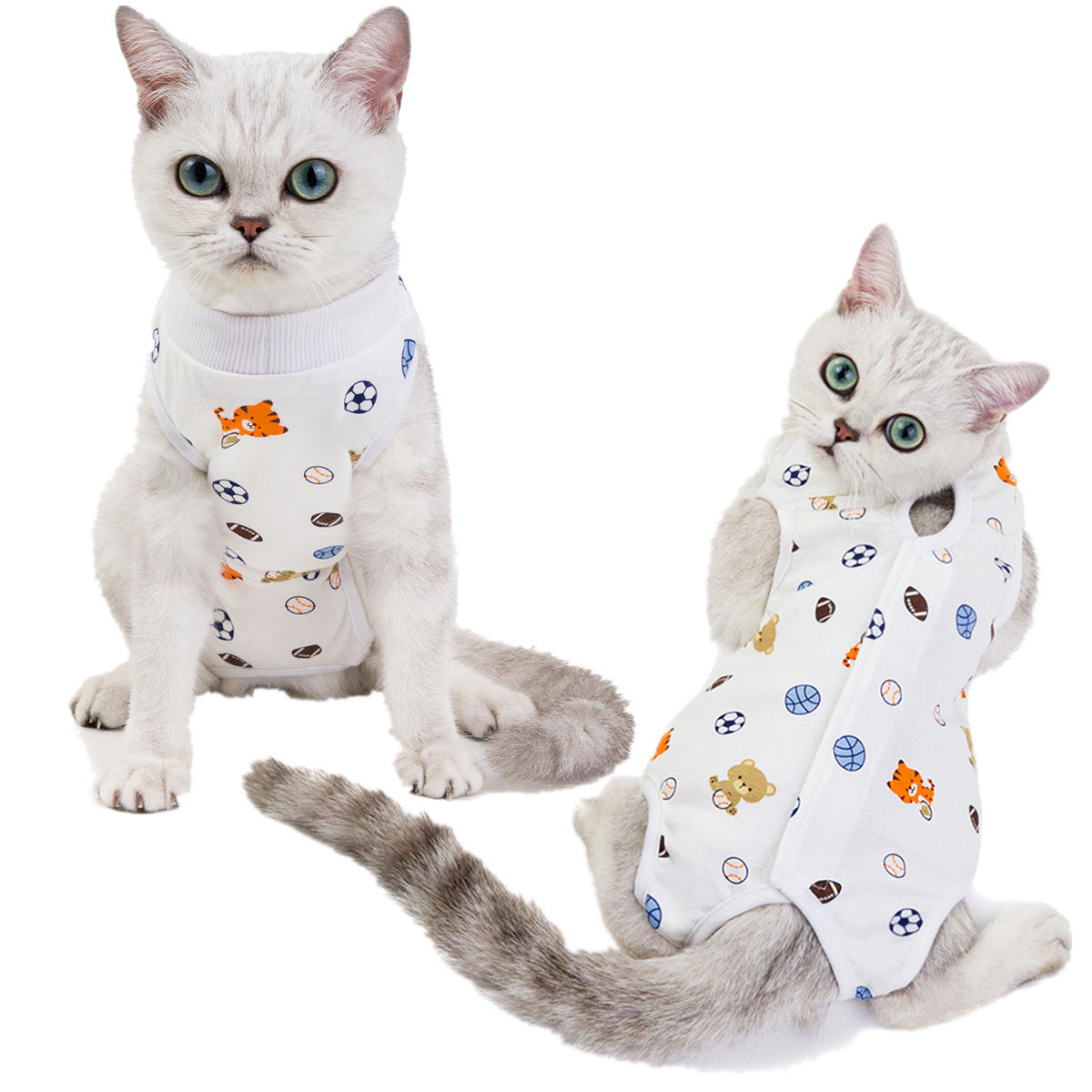 Cat sterilization clothing cat postpartum clothes spring and summer cat surgical clothing anti-licking weaning clothing four-leg homewear