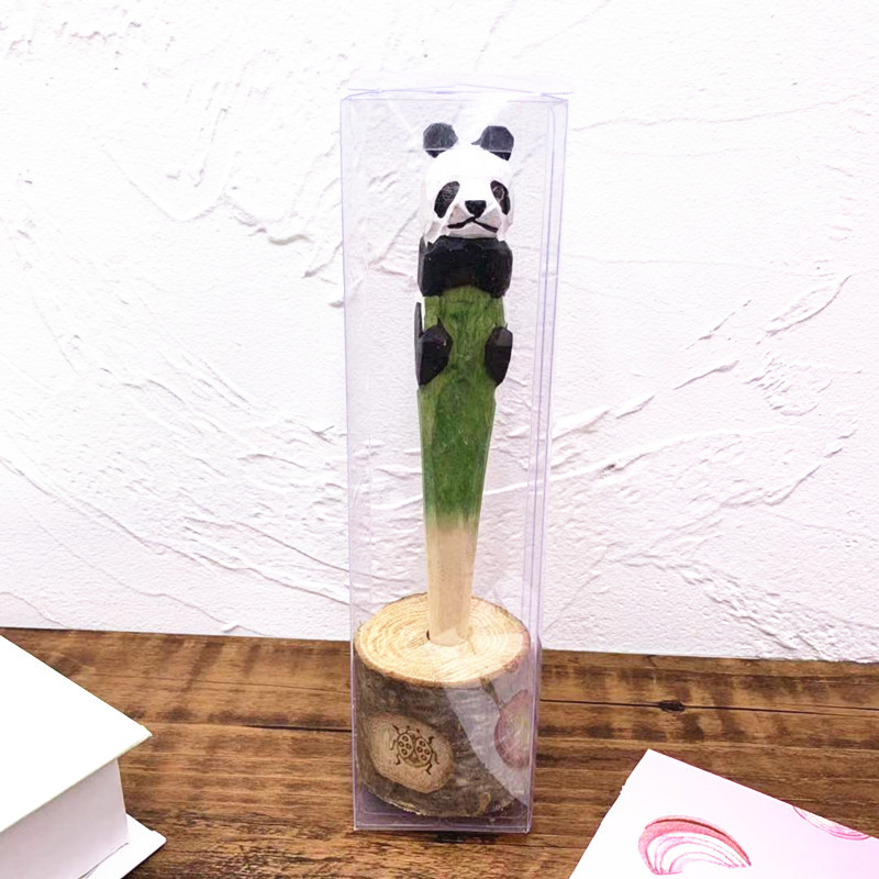 Qingmufan exclusive wood carving pen wooden ornaments and other wooden products cultural creative gift stationery