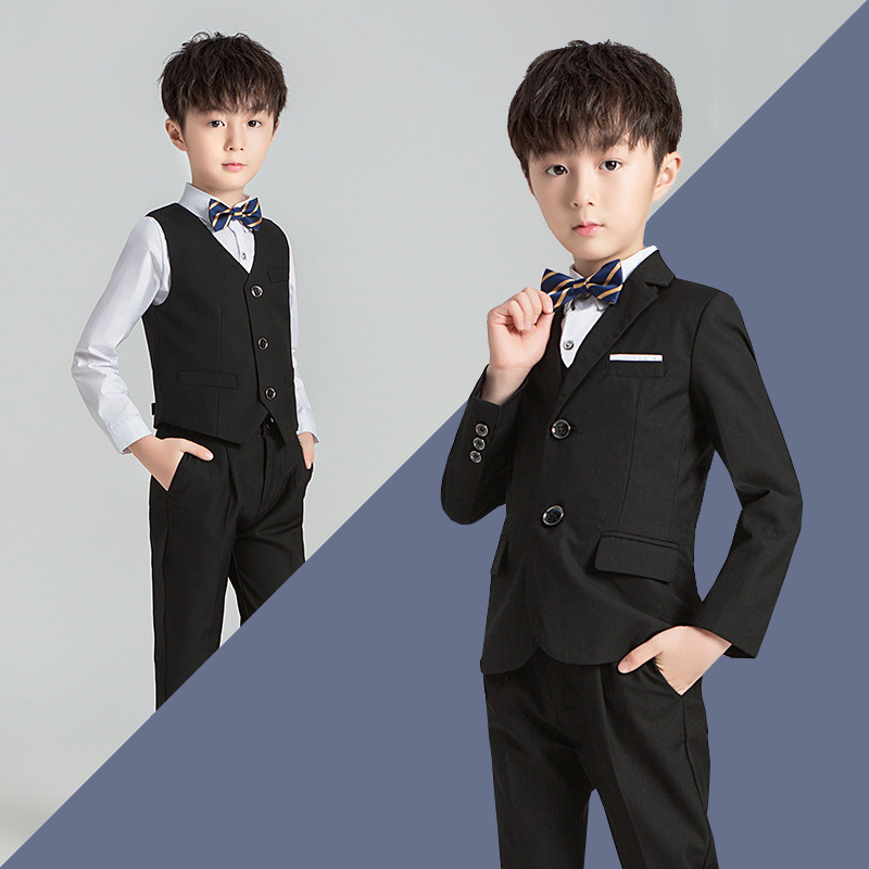 Children's Suits, Spring & Fall, Boys' Pure Color Suits, Flower Girl Dress Suits, Piano Catwalk Performance Clothes, Drop Shipping