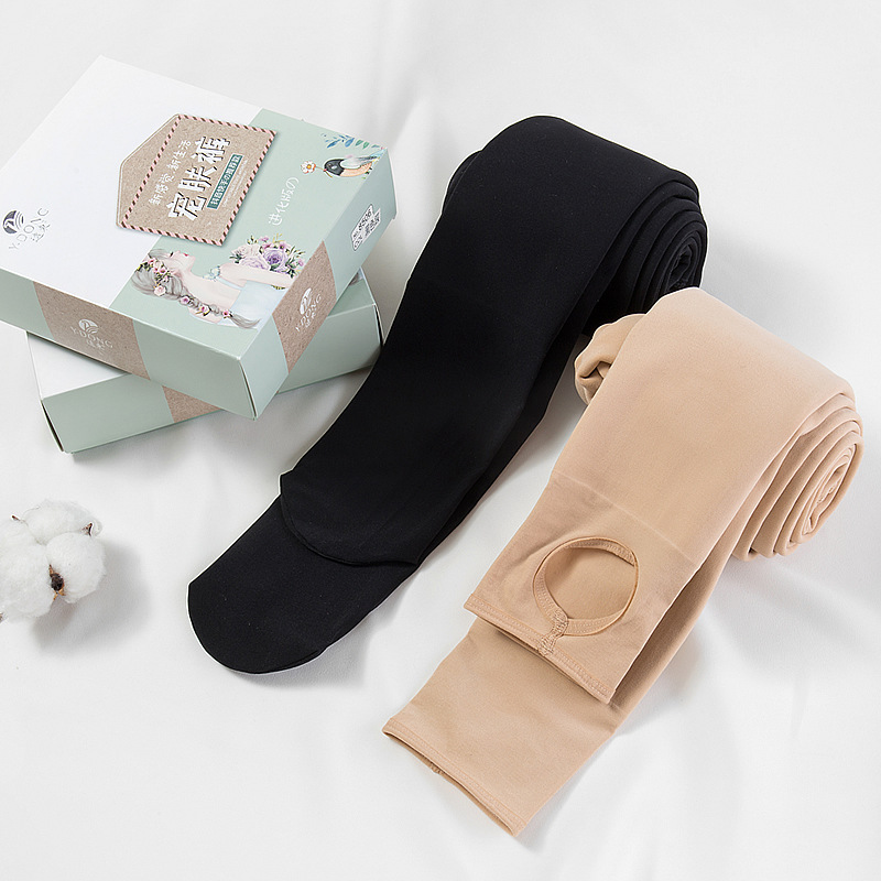 Far East 8506 Autumn and Winter Women's Velvet Thickened Warm One-piece Pantyhose Light Leggings