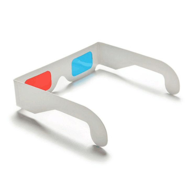 Spot 3D glasses paper red and blue glasses 3D stereo glasses disposable paper 3D glasses