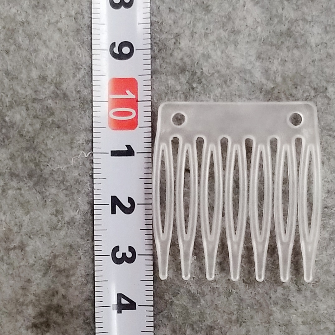 7 teeth double hole small plastic comb comb 3*3.5cm children's jewelry wedding wig accessories environmental protection