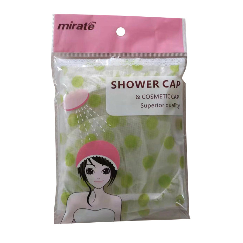 [Shower cap] color thickened disposable shower cap waterproof wave point EVA adult shower cap pe oil-proof waterproof shower cap