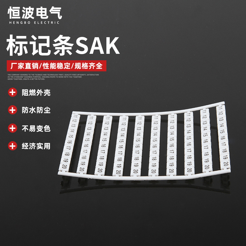 Manufacturer Supplies Marking Strips Sak Digital Number Terminal Marking Strips Sak Series Terminal Accessories