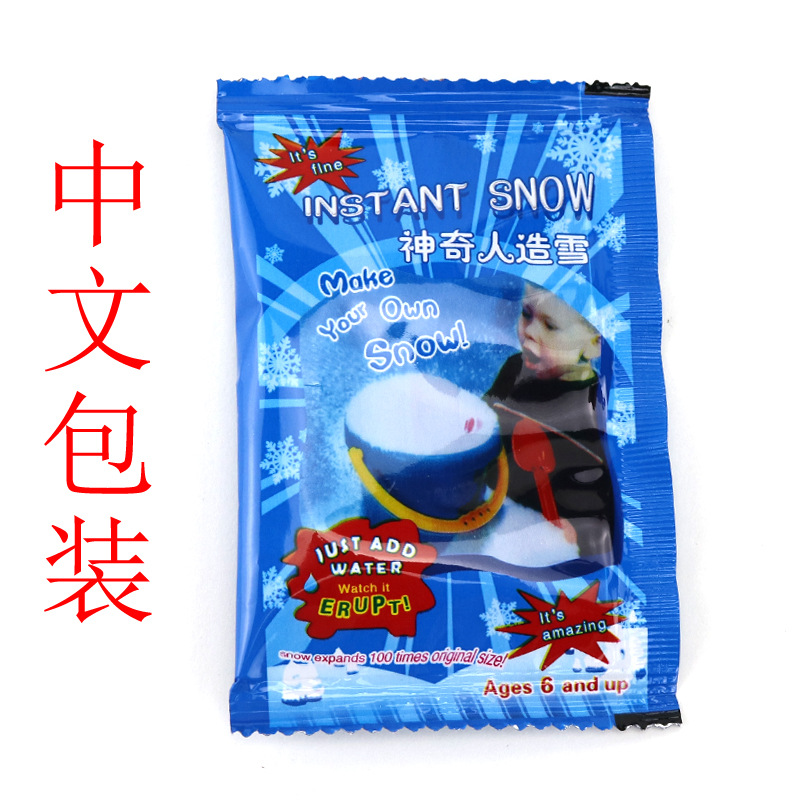 Bag of Artificial Snow Water Turns into Snow, Adds Water and Expands, Fake Snow, Snowflakes Are Not Irritable, Christmas Wood Snow Powder for Kidsren