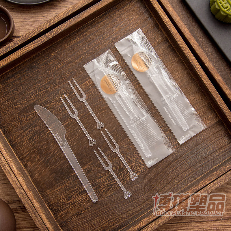 Набор одноразовых ножей и вилок для луговых пирогов, высококачественные пластиковые столовые приборы