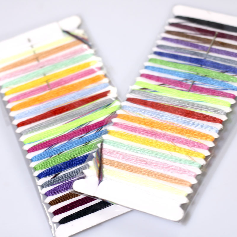 Ручная швейная сумка, многокрасочная доска для вышивки крестом, домашняя швейная нить с иглой, 21 цвет в случайном порядке