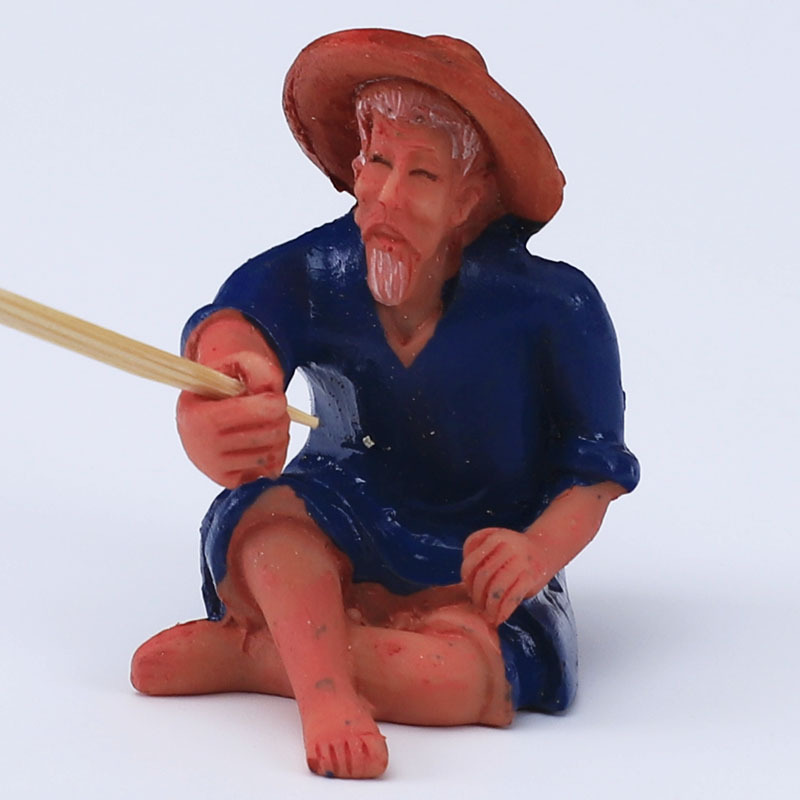 Rockery flowing water feng shui wheel fortune-making ornaments resin small ornaments fish Weng Old Man Crafts decoration accessories gifts