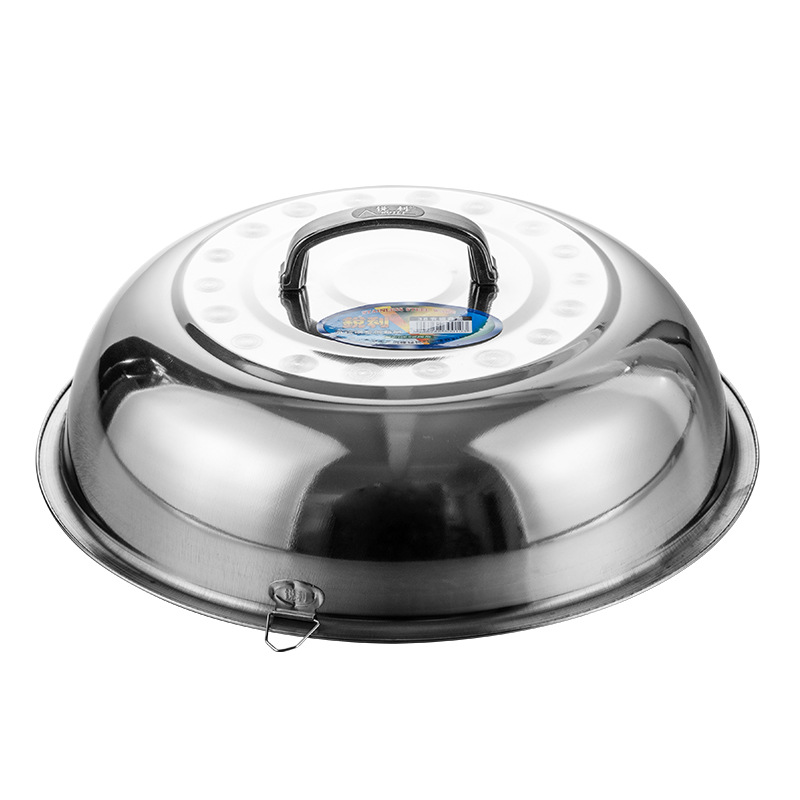 Sharp stainless steel magnetic tripod lid thick pot lid multi-use food lid wok lid manufacturers wholesale multi-specifications