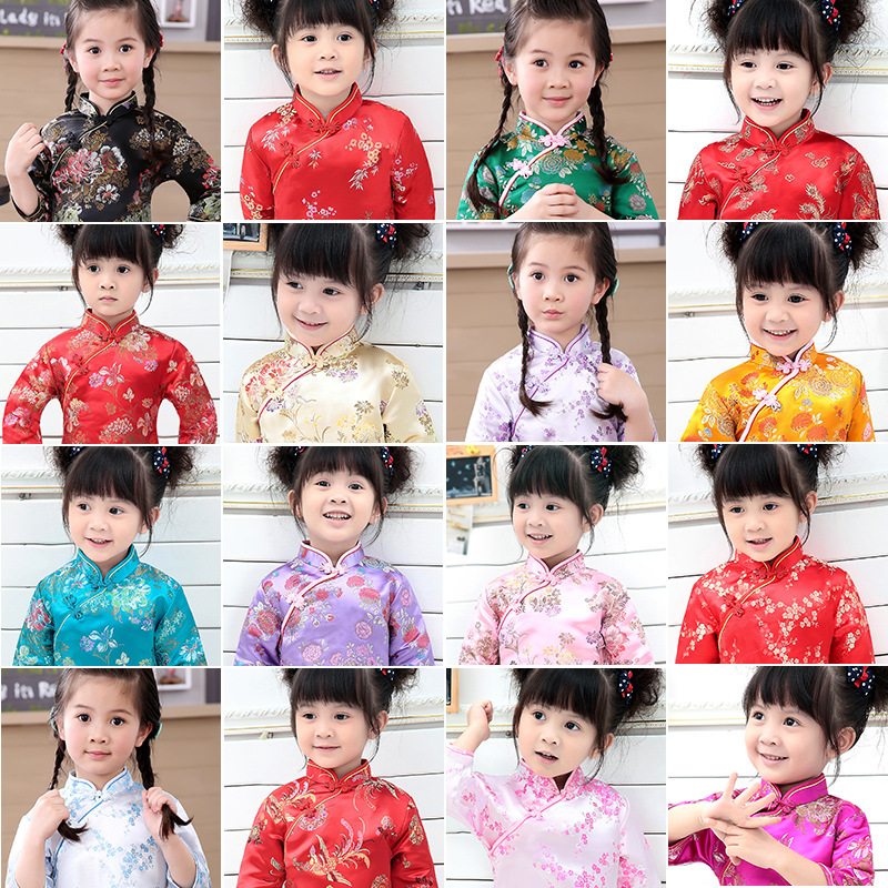 Children's cheongsam girl's dress medium and large children's Tang suit Girl's Chinese princess dress student catwalk performance dress