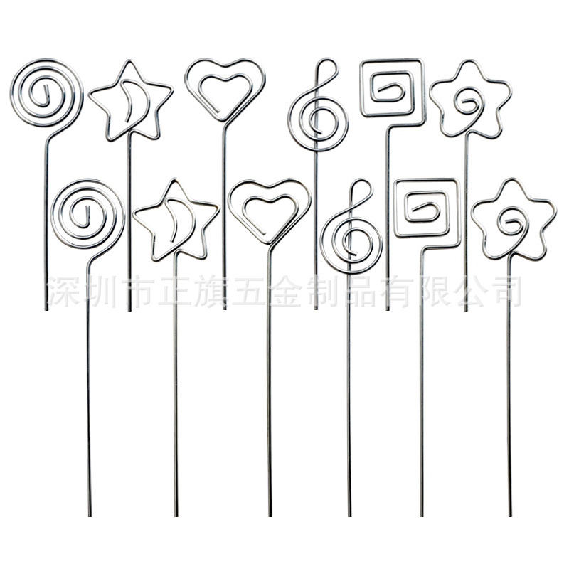 Держатель для визиток в форме цветка, сердечка, круглой формы, металлический зажим для заметок, садовый цветочный зажим, кросс-бордерный, в наличии