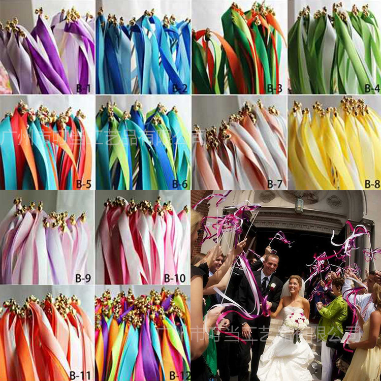 Fairy Stick Three Ribbon Ribbon European Lawn Wedding Party Warm Field Magic Wand Factory Direct Supply