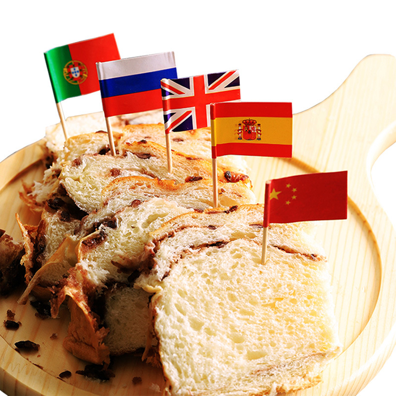 Qatar World Cup 32 strong toothpick flag Russia Spain France Germany Australia China US flag