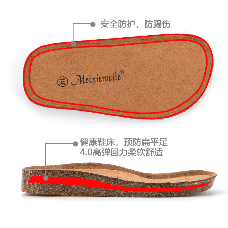 Children's Slippers 2025 Spring & Fall New Cork Boys' Shoes Cross-Border Export Casual Shoes Wholesale Girls' Baby Shoes