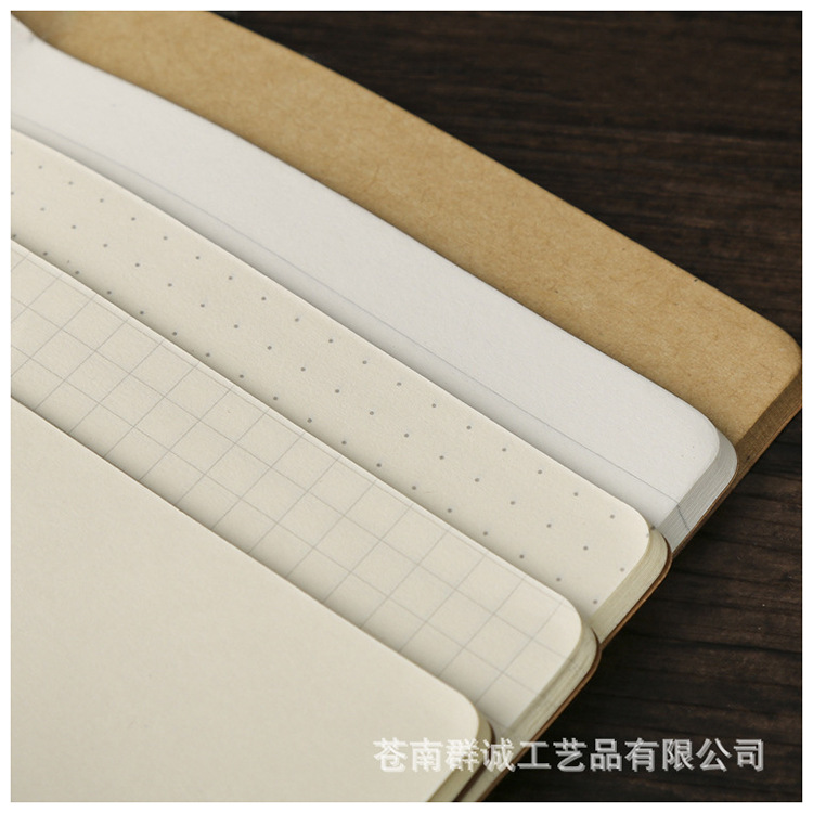 H5 Cowhide Line Notepad Primary School Diary Notebook Office Creative Fresh Hand Account Stationery in Stock