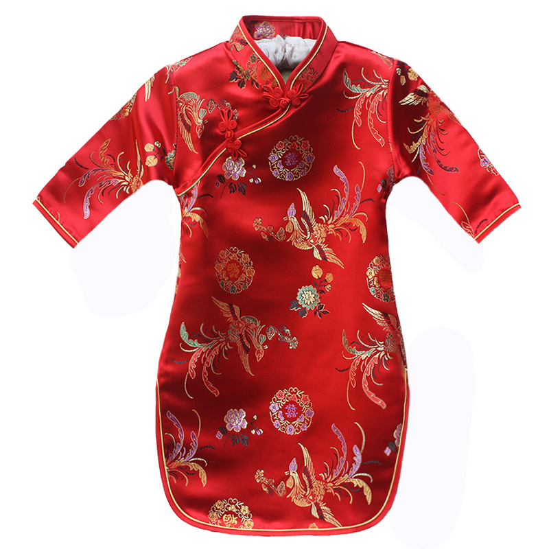 Children's cheongsam girl's dress medium and large children's Tang suit Girl's Chinese princess dress student catwalk performance dress