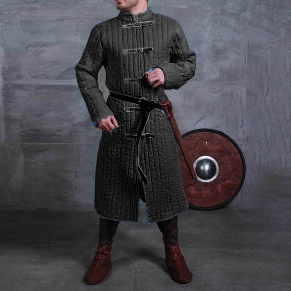Men's Retro Medieval Cosplay Jacket Halloween Steampunk Costume Uniform Without Belt BK6678